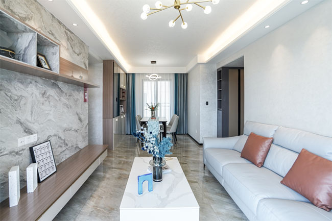 95㎡三居，巧用實用搭配，客房改書房，體驗輕奢小生活。